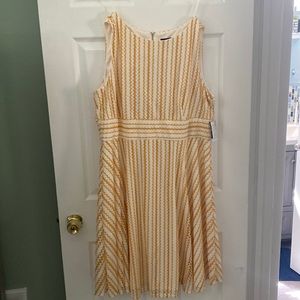ivory mustard liz claiborne dress